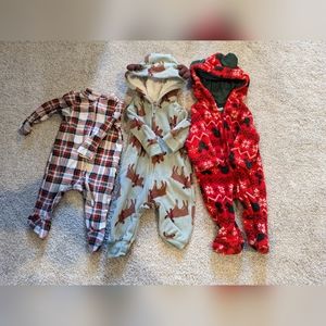 3 holiday winter 0-3 play suits